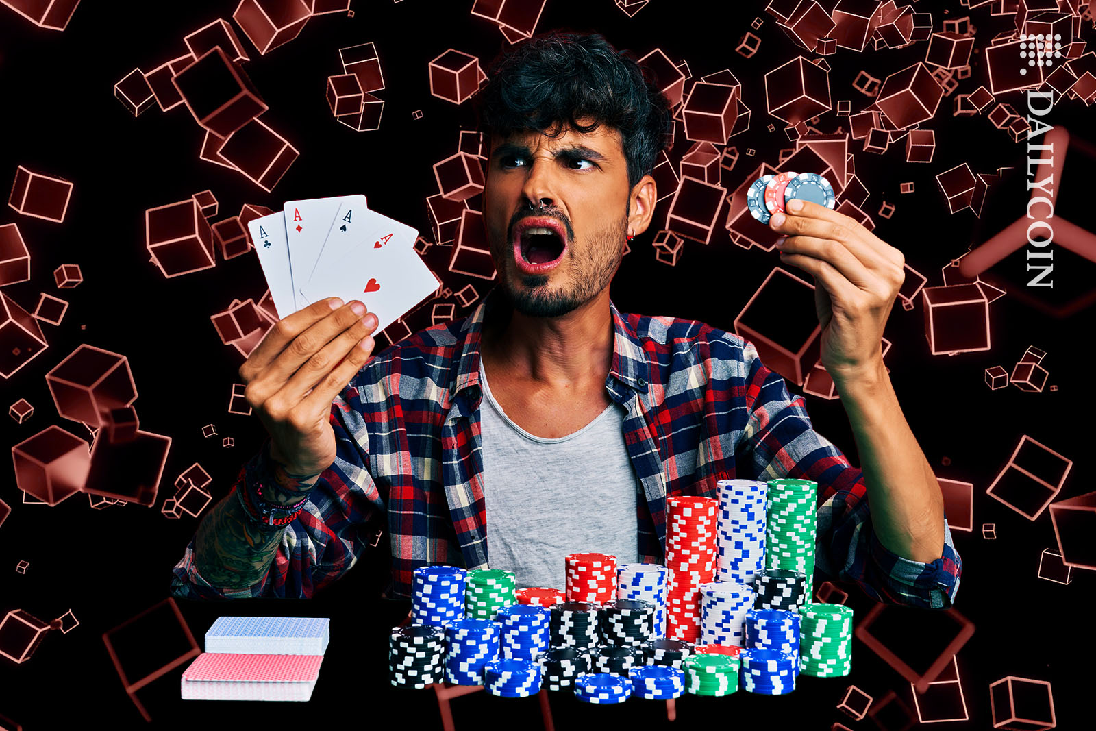 Guy angry at the blockchain casino.
