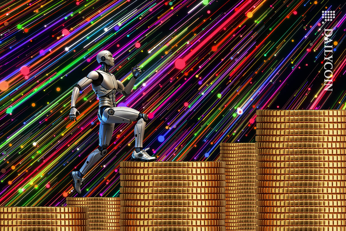 XRPL Robot running up the Plasma stacks of coins