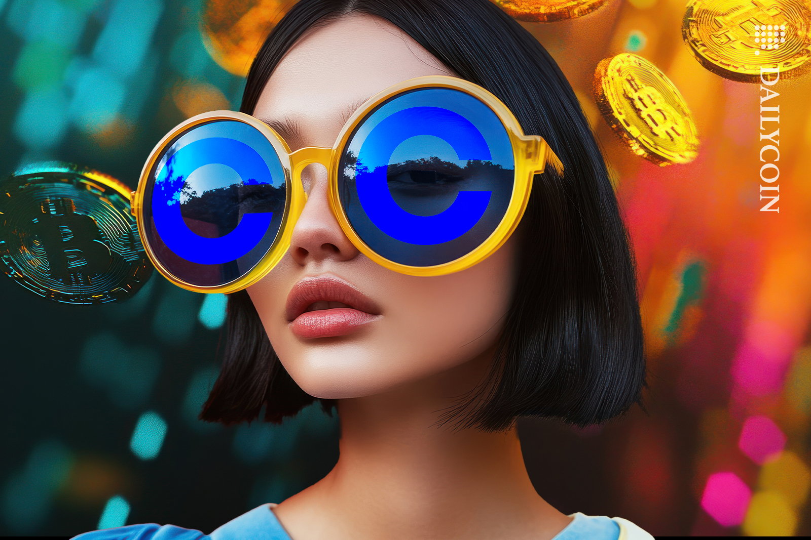 Woman with Coinbase glasses issuing warnings on 10M XRP shifting from Coinbase.